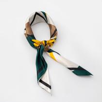 Lenço Seda Cetim Luxuoso Feminino 90x90cm Estampado Moda Verão Lenço Seda Cetim Luxuoso Feminino 90x90cm Estampado Moda Verão