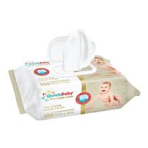 Lenço/Toalha umedecida Quick Baby Premium Care c/ 100 unid.