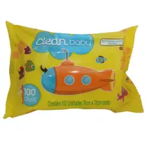 Lenço Toalha Umedecidas Clean Baby 100 Unidades - Wipex Lenço Toalha Umedecidas Clean Baby 100 Unidades - Wipex