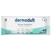 Lenço Toalhas Umedecidas Para o Corpo Dermadult (20x25) Com 40 Und