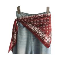 Lenço Triangular De Seda Tie-Dye Retrô Feminino: Moda Primavera-Verão Versátil Para Cabeça E Cinto