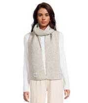 Lenço UGG Chunky Rib com Logotipo de Couro Genuíno - Cinza Claro Lenço UGG Chunky Rib com Logotipo de Couro Genuíno - Cinza Claro