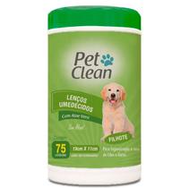 Lenço Umedecido 75 Unid Pet Clean Cachorro Gato Cães Pet