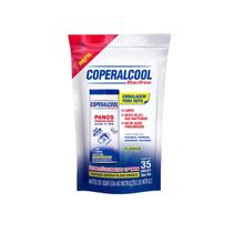 Lenço Umedecido Álcool 70 Clássico Refil com 35 Lenços Coperalcool Lenço Umedecido Álcool 70 Clássico Refil com 35 Lenços Coperalcool