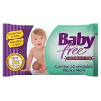 Lenço Umedecido Baby Free 4 Pacotes 50 Unidades - Qualybless