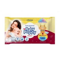 Lenço Umedecido Baby Poppy Classic Não Tem Traços de Leite Sem Alcool 120 Unidades