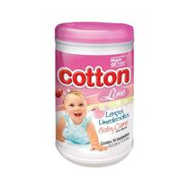 Lenço Umedecido Cotton Line Pote 70 Unidades Rosa