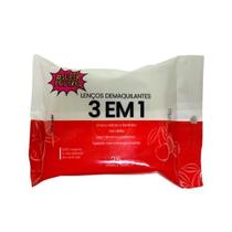 Lenço Umedecido Demaquilante Limpeza Facial Maquiagem Skincare Super Poderes Com 25 Unidades Opções:3 em 1