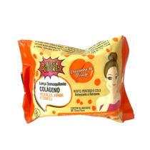 Lenço Umedecido Demaquilante Limpeza Facial Maquiagem Skincare Super Poderes Com 25 Unidades Opções:Pessego
