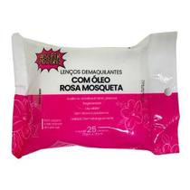 Lenço Umedecido Demaquilante Limpeza Facial Maquiagem Skincare Super Poderes Com 25 Unidades Opções:Rosa Mosqueta