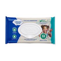 Lenço Umedecido Flock Baby Fibras Naturais 50 Unidades