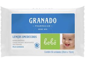 Lenço Umedecido Granado Peles Sensíveis - 50 Unidades