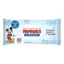 Lenço Umedecido Huggies Higiene Diária Rende 2x Mais 88 Unidades