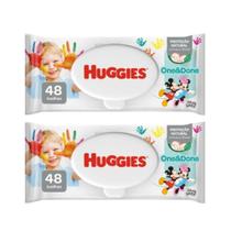 Lenço Umedecido Huggies Kit 2x48 Suave Delicado One & Done
