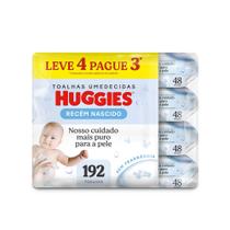 Lenço Umedecido Huggies Recém Nascido Sem Fragrância 192 Unidades