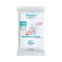 Lenço Umedecido Marigold Pocket Premium Rosa Ou Azul C/ 20un