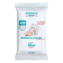 Lenço Umedecido Marigold Pocket Premium Rosa Ou Azul Com 20un