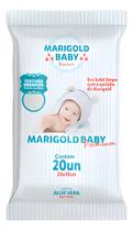 Lenço Umedecido Marigold Pocket Premium Rosa Ou Azul Com 20un
