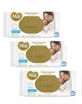 Lenço Umedecido Mili Love&Care 3 Pacotes com 100 unidades ( Total 300 toalhinhas Umedecidas)