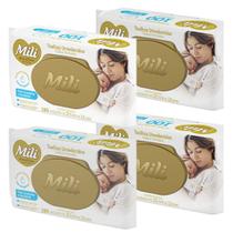 Lenço Umedecido Mili Love & Care Premium 4 Pacotes c/ 100 (Super Macias - 0% álcool e parabenos)