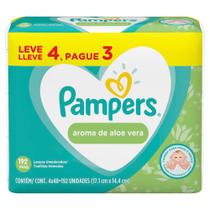 Lenço Umedecido Pampers Aloe Vera 48 Unidades Cada Leve 4 Pague 3