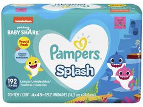 Lenço Umedecido Pampers Splash - 192 Unidades