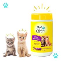 Lenço Umedecido Para Gato Pet Clean 75 Unidades - Gatos - Crazy Crazy