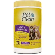 Lenço Umedecido para Gatos 75 Un - Pet Clean