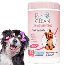Lenço Umedecido PetClean Cachorro Gato Cães Pet Limpeza Prática