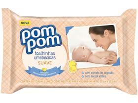 Lenço Umedecido Pom Pom Suave - 50 Unidades Lenço Umedecido Pom Pom Suave - 50 Unidades