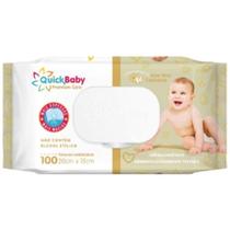 Lenço Umedecido Quick Baby Premium Care Infantil Bebê Aloe Vera Calendula Hidrata a Pele 100u