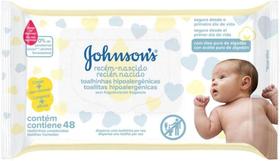 Lenço Umedecido RecémNascido sem Fragrância Johnsons 48 unidades