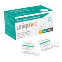 Lenço Umedecido Swabs P/ Assepsia 1000 Unidades Sachês Uniqmed