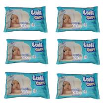 Lenço Umedecido Toalha de Banho Bebê Luli Care Kit 6 Pacotes 360 Folhas Com Extrato de Camomila e Lavanda Lenço Umedecido Toalha de Banho Bebê Luli Care Kit 6 Pacotes 360 Folhas Com Extrato de Camomila e Lavanda