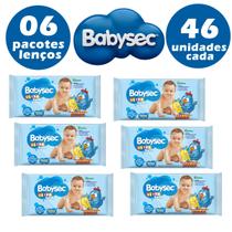 Lenço Umedecido toalhinha Babysec Galinha Pintadinha Ultrafresh Kit c/ 06 pacotes