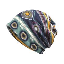 Lenço Unissex Com Estampa De Grafite, Capuz De Dupla Função, Boné Listrado Boêmio, Chapéu Respirável