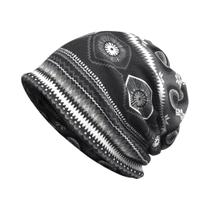 Lenço Unissex Com Estampa De Grafite, Capuz De Dupla Função, Touca Boêmia Listrada, Chapéu Baotou