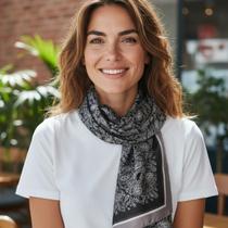 Lenço Xale Echarpe Feminino De Cetim Seda 90x90cm Estampado