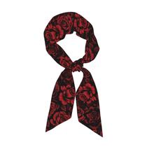 Lenço Zynphebag feminino, moderno, longo, magro, preto, vermelho, rosa, estampado Lenço Zynphebag feminino, moderno, longo, magro, preto, vermelho, rosa, estampado