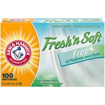 Lençóis Amaciante Arm & Hammer 100 unidades Sem Perfume Lençóis Amaciante Arm & Hammer 100 unidades Sem Perfume