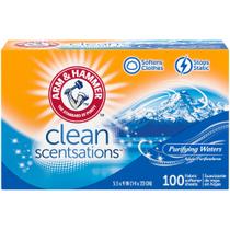 Lençóis amaciantes de tecidos ARM & HAMMER Purifying Waters 100 folhas