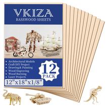 Lençóis Basswood VKIZA 12x18x0,3 cm com 3 mm de espessura, pacote com 12