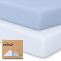 Lençóis com elástico KeaBabies Isla, pacote com 2, mini berço 97x66 cm Lençóis com elástico KeaBabies Isla, pacote com 2, mini berço 97x66 cm