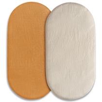 Lençóis com elástico LYRICHOM BABY Muslin, pacote com 2, 84x43x10 cm