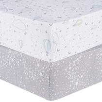 Lençóis com elástico Sammy & Lou Starry Dreams 71x132 cm, pacote com 2