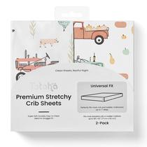 Lençóis com elástico Totaha 71 x 132 x 23 cm Premium Soft, pacote com 2