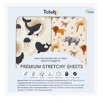 Lençóis com elástico Totaha Premium, berço elástico, pacote com 2