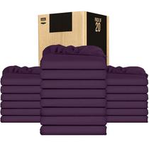 Lençóis com elástico Utopia Bedding King Purple, pacote com 20 unidades de microfibra Lençóis com elástico Utopia Bedding King Purple, pacote com 20 unidades de microfibra