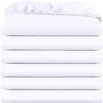 Lençóis com elástico Utopia Bedding Queen, pacote com 6 unidades, microfibra macia branca Lençóis com elástico Utopia Bedding Queen, pacote com 6 unidades, microfibra macia branca