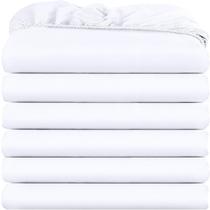 Lençóis com elástico Utopia Bedding Twin, pacote com 6 unidades, microfibra macia branca Lençóis com elástico Utopia Bedding Twin, pacote com 6 unidades, microfibra macia branca